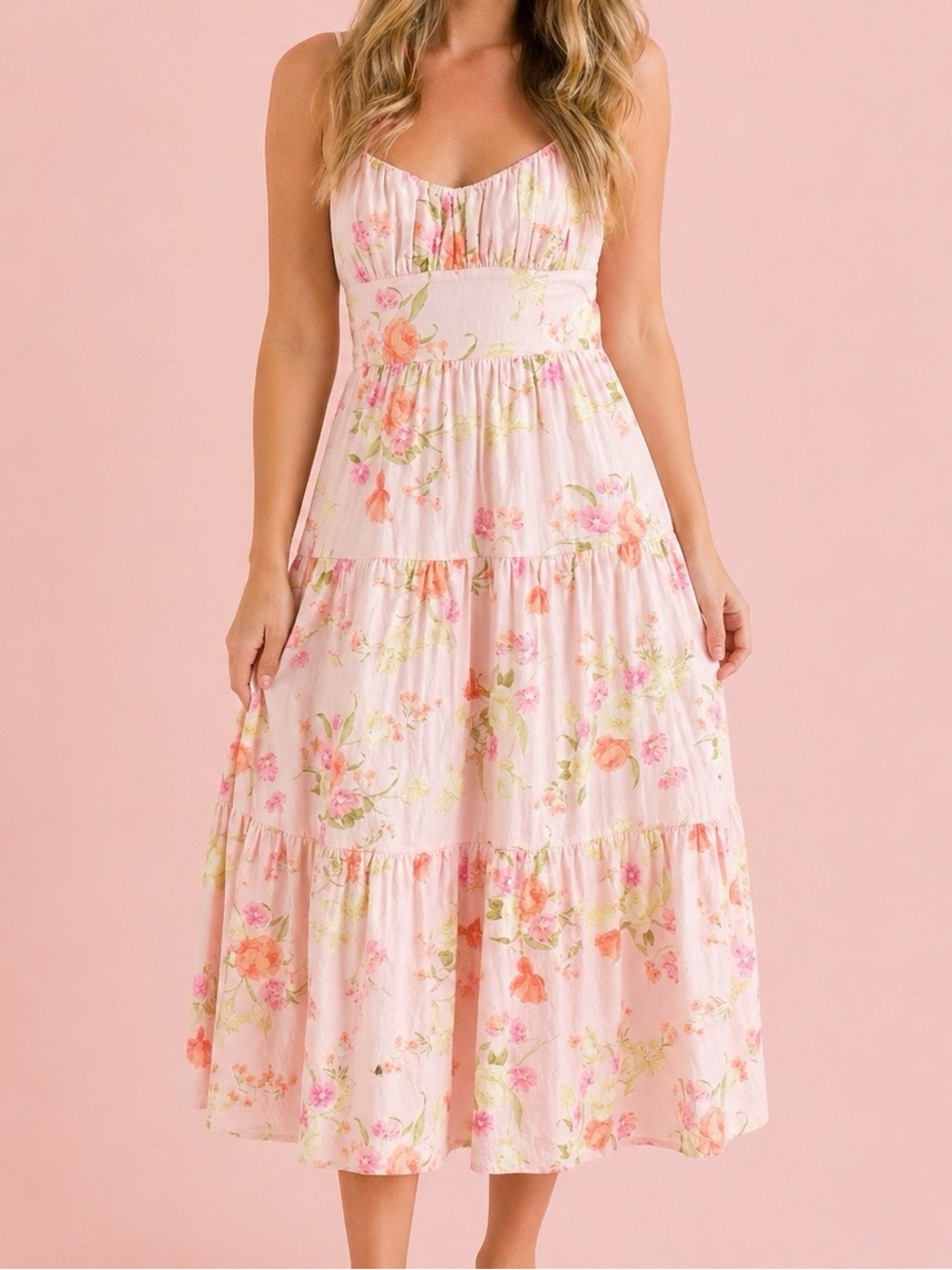 NEW Altar’d State Pink Floral Maxi Dress Size Medium, Large & 3XL Available NWT
